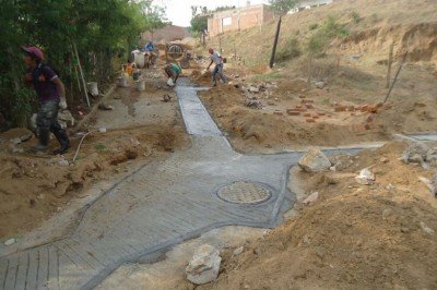 Continúa la ejecución de obras en la cabecera municipal de Villacorzo