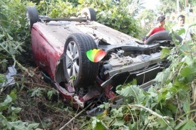 Automovilista lesionado en accidente