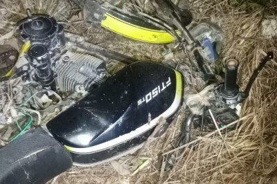 Joven herido en derrapón de moto