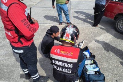 Motorista lesionado en accidente